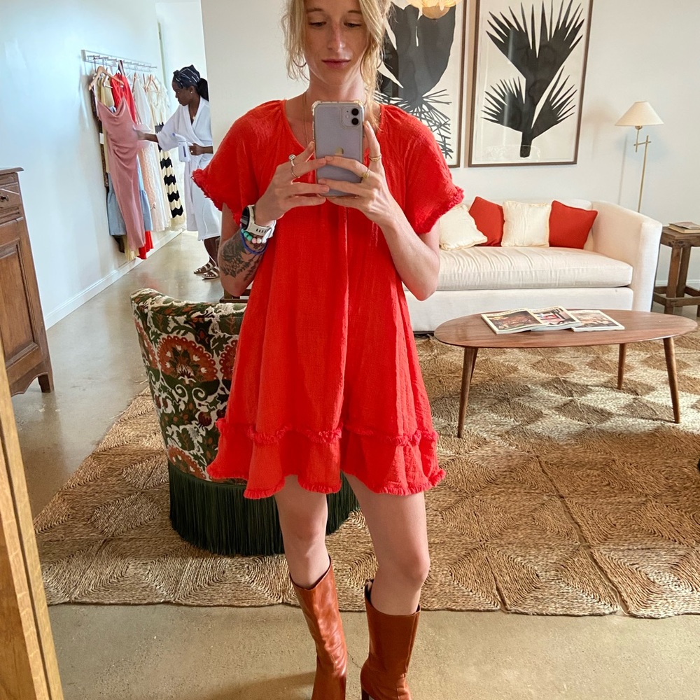 Anthropologie Red Dress Small - Picture 6 of 6